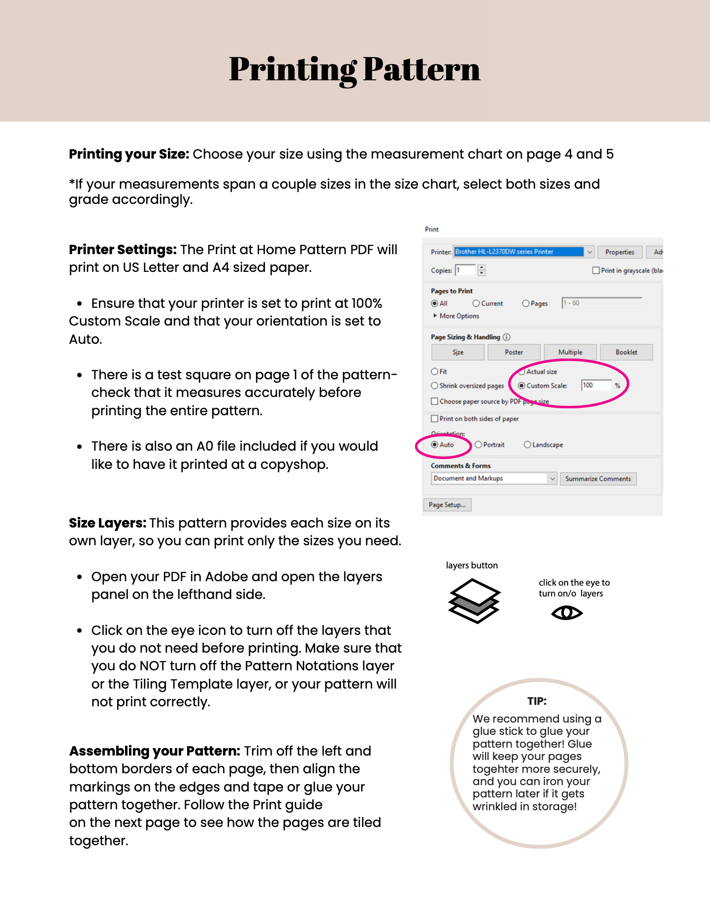 PDF Pattern: Big Collar Jacket (Sew Along Included)