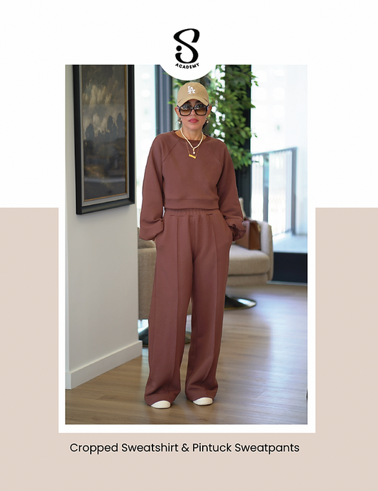 PDF Pattern: Raglan Sweatshirt & Pintuck Sweatpants (Sew Along Included)
