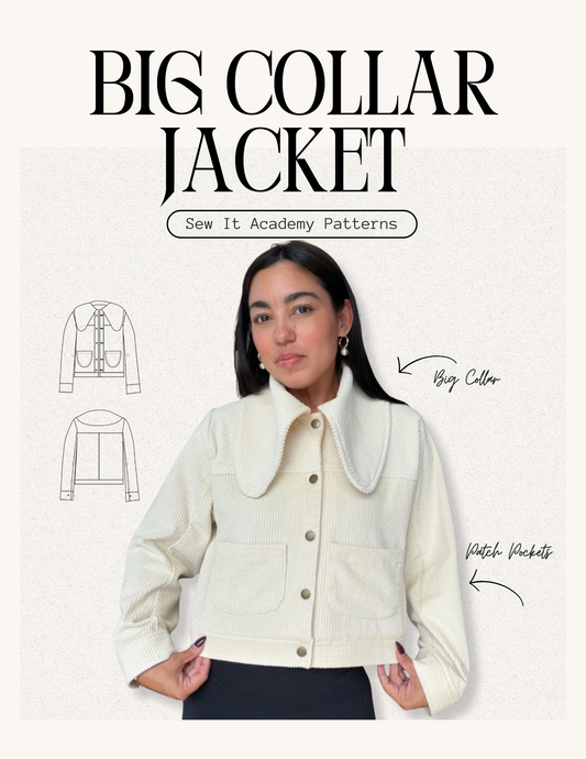 PDF Pattern: Big Collar Jacket (Sew Along Included)