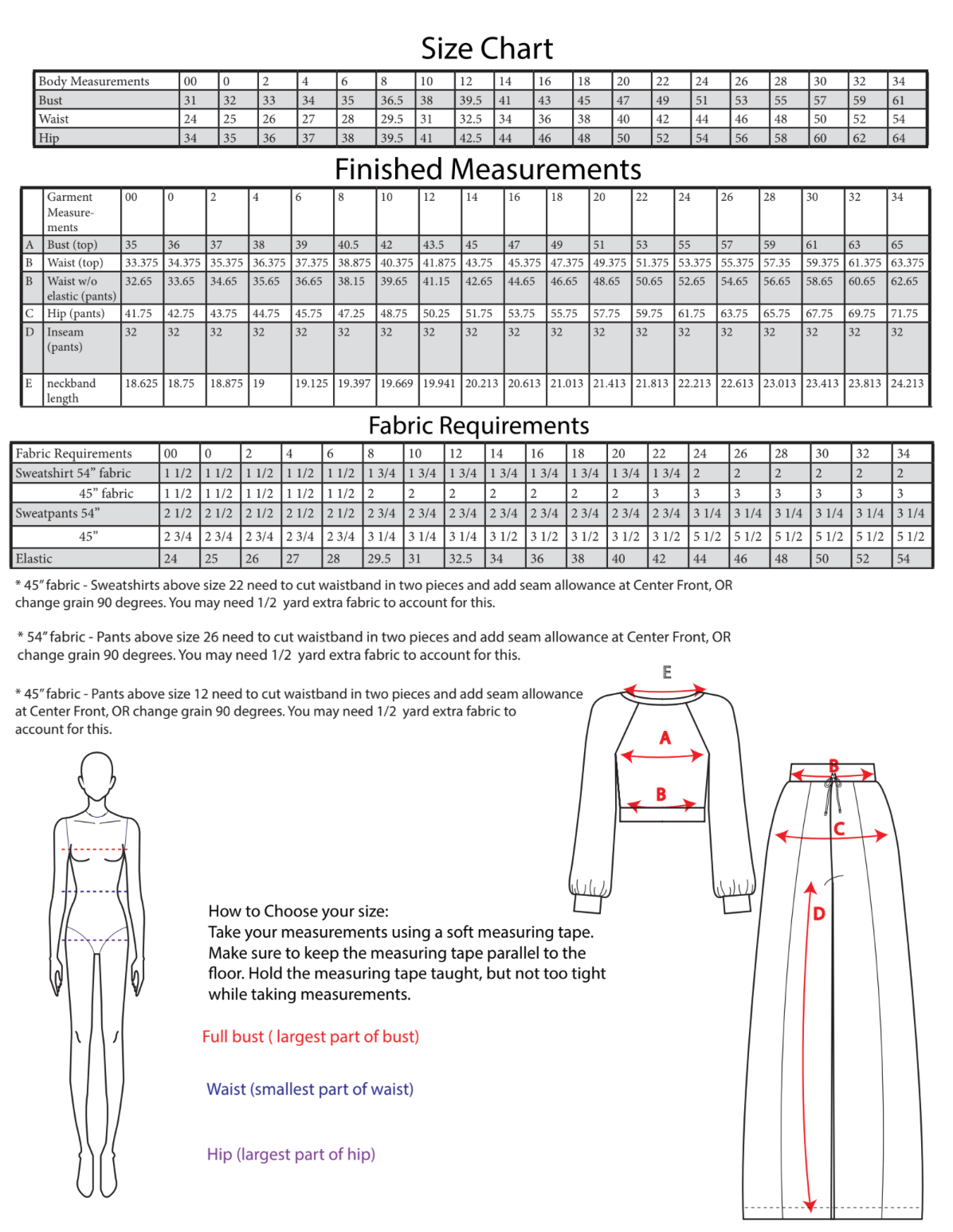 PDF Pattern: Raglan Sweatshirt & Pintuck Sweatpants (Sew Along Included)