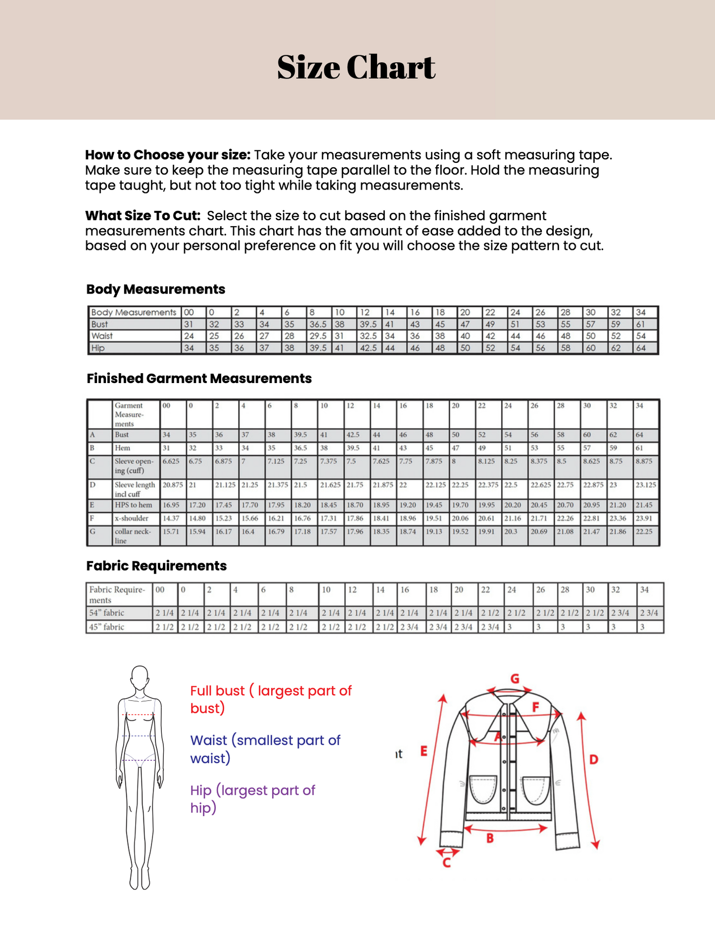 PDF Pattern: Big Collar Jacket (Sew Along Included)