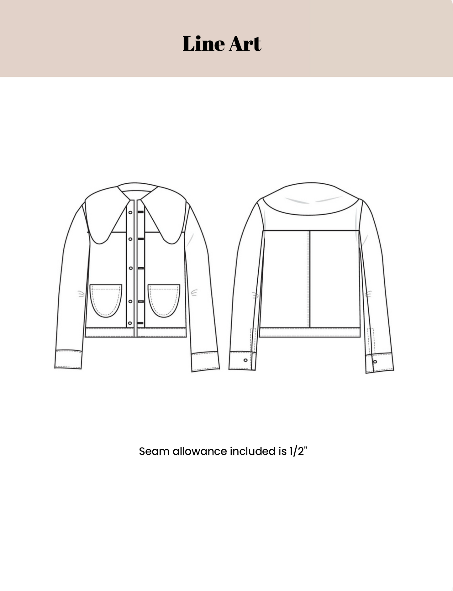 PDF Pattern: Big Collar Jacket (Sew Along Included)