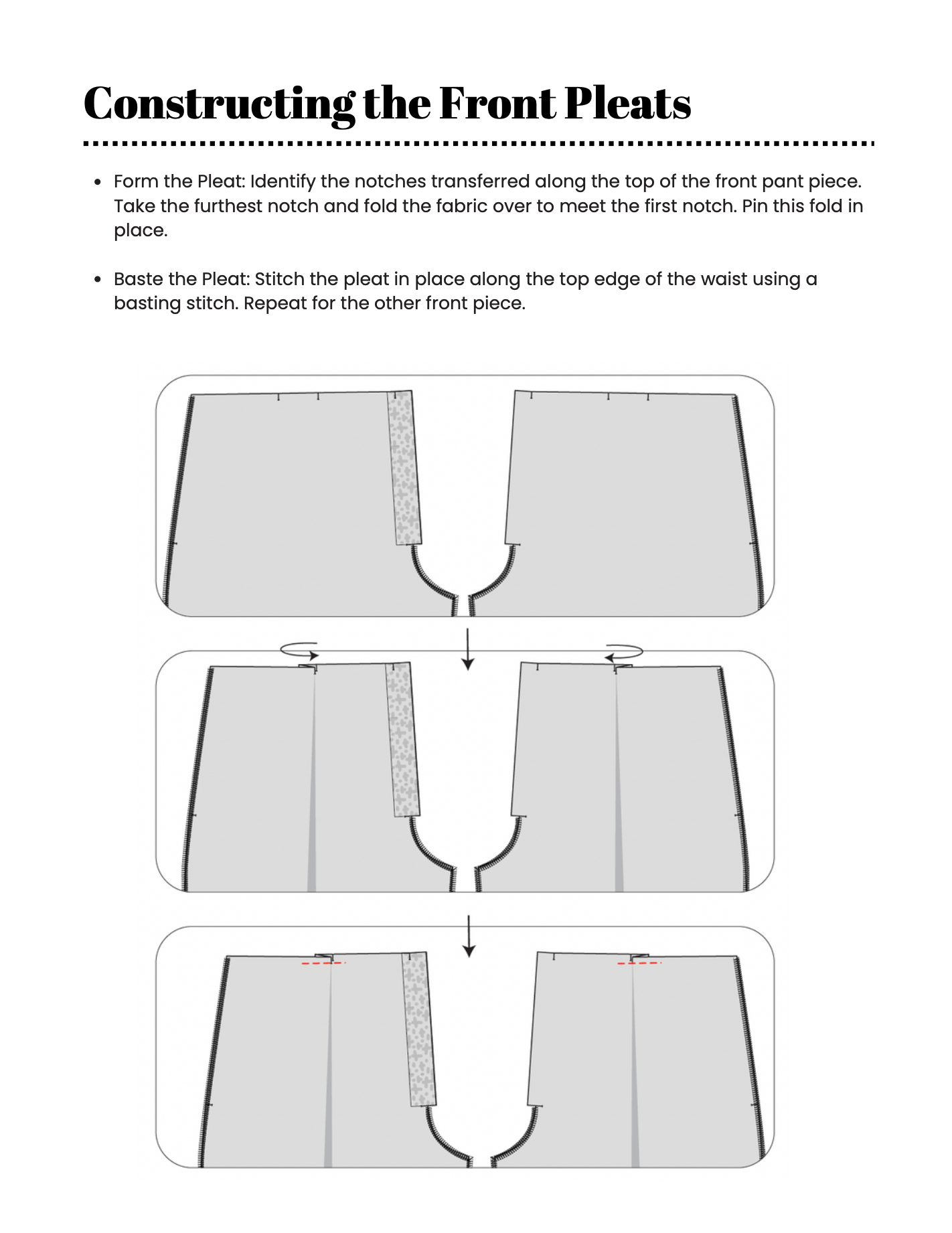 Pleated Trouser Pattern w/ Sew Along