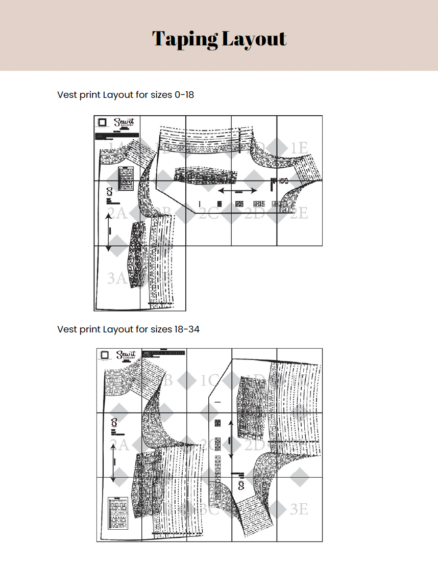 PDF Pattern: Fully Lined Vest (Sew Along Included)