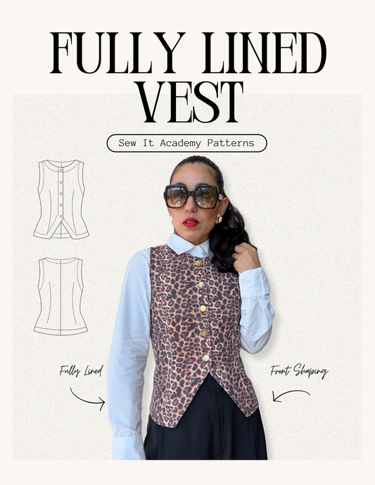 PDF Pattern: Fully Lined Vest (Sew Along Included)